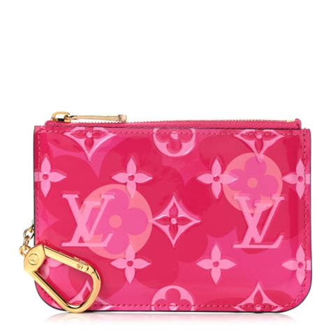 LOUIS VUITTON Vernis Valentine Key Pouch Fuchsia